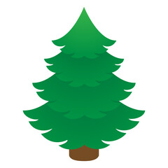Vector illustration on a white background. Green spruce.