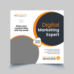 Digital marketing agency Instagram banner and social media post template