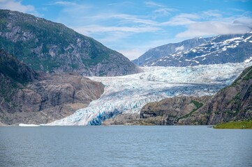 Mendenhall Glacier and glacial lake