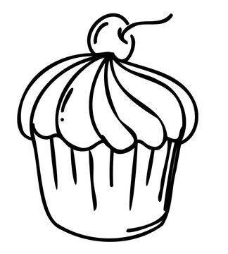 recommend clip art: Black and white line art illustration. PNG with transparent background. 