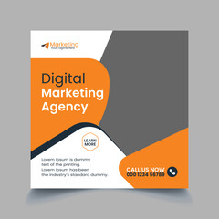 Digital marketing agency Instagram banner and social media post template