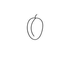 illustration of an apple on white