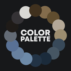 Fashionable color palette. Colors of 2022. Vector