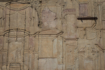 Obraz premium Weathered and aged frescos from the ruins of Pompeii in Italy.