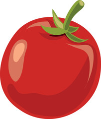 Tomato icon. Ripe red fresh organic vegetable
