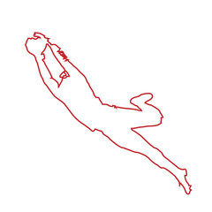 goalkeeper silhouette illustration