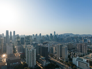 Fototapeta na wymiar Aerial view of Guangzhou, China. Beautiful landscape