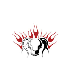 horn fire logo design