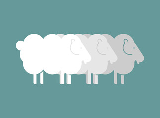 Sheep isolated. Lamb sign. symbol Vector illustration