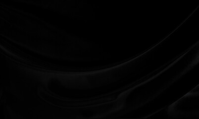Black gray satin dark fabric texture luxurious shiny that is abstract silk cloth background with patterns soft waves blur beautiful.