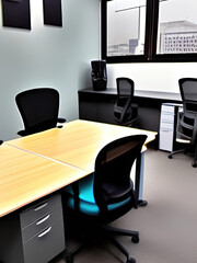 Naklejka premium interior with desk