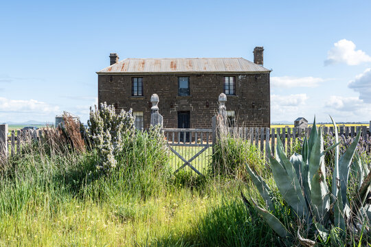 Bluestone free standing house and timber gate