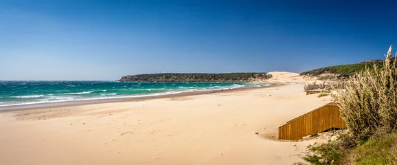 Foto auf Acrylglas Strand Bolonia, Tarifa, Spanien Weiße Strände Südeuropas, Spaniens und Portugals