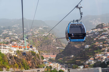 The cable car ride from the port to Monte in Funchal, Madeira