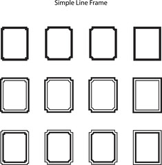 frames outline. Classic calligraphic rectangle framing for wedding invitations or postcards. Vector decorative floral borders set.