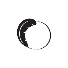 Feather logo vector template icon