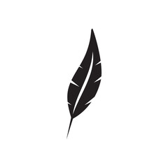 Feather logo vector template icon