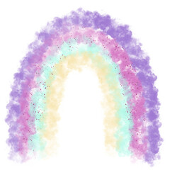 Smoke Rainbow Abstrac Watercolor Colorful