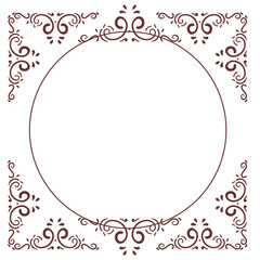 ornate victorian circle frame