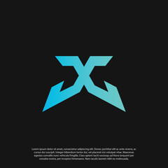 lettering JC logo combining letter J and C in one shape, masculine and modern concept