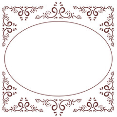 ornate victorian circle frame
