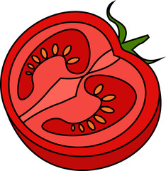 tomato vector design illustration isolated on transparent background