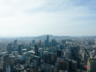 Obraz premium Aerial view of Guangzhou, China. Beautiful landscape