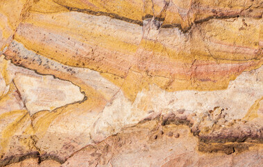 Pattern and texture of limestone, sand or stone in White Canyon, Sinai desert, Egypt