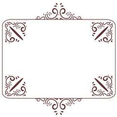 ornate victorian vintage square frame