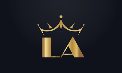 King crown logo design vector and extra bold queen symbol	