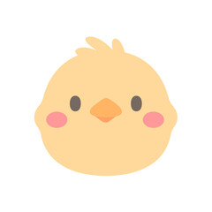 Chick vector. cute animal face design for kids