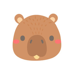 Giant rat vector. cute animal face design for kids