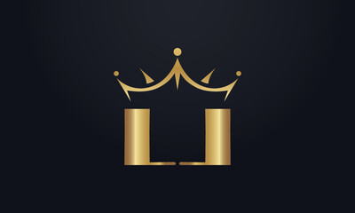Fototapeta premium King crown logo design vector and extra bold queen symbol 