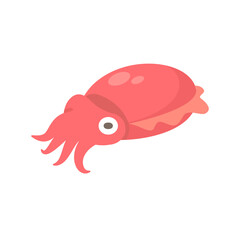 Octopus vector. cute animal face design for kids