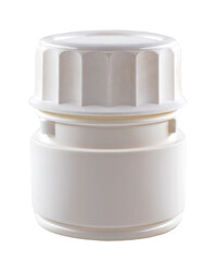 White medical bottle for capsules and tablets. Packaging for medical preparations