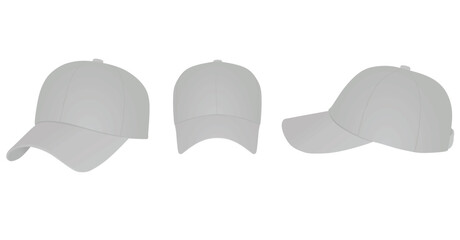 Grey baseball cap. vector illustration