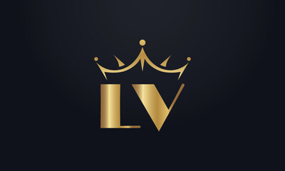 King crown logo design vector and extra bold queen symbol	