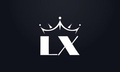 King crown logo design vector and extra bold queen symbol	