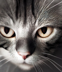 Charismatic cute cat 3d illustrated

