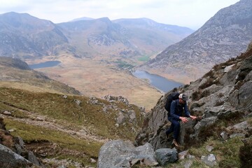 Scotland, Snowdonia. Hiking and climbing ridges through the wilderness during Spring time. Some days are sunny some days are rainy, but all of them are an adventure
