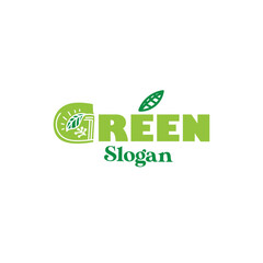 green leaf logo and greening eco agriculture