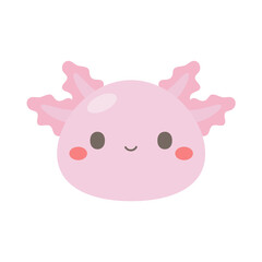 Salamander vector. cute animal face design for kids