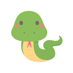 Snake vector. Cute animal face. design for kids
