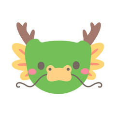 Dragon vector. cute animal face design for kids
