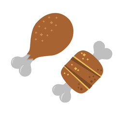 chicken and beef vector illustration