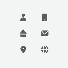 Icons such as call, phone, GPS, home icons for Resumes, Business cards, websites, and mobile applications.