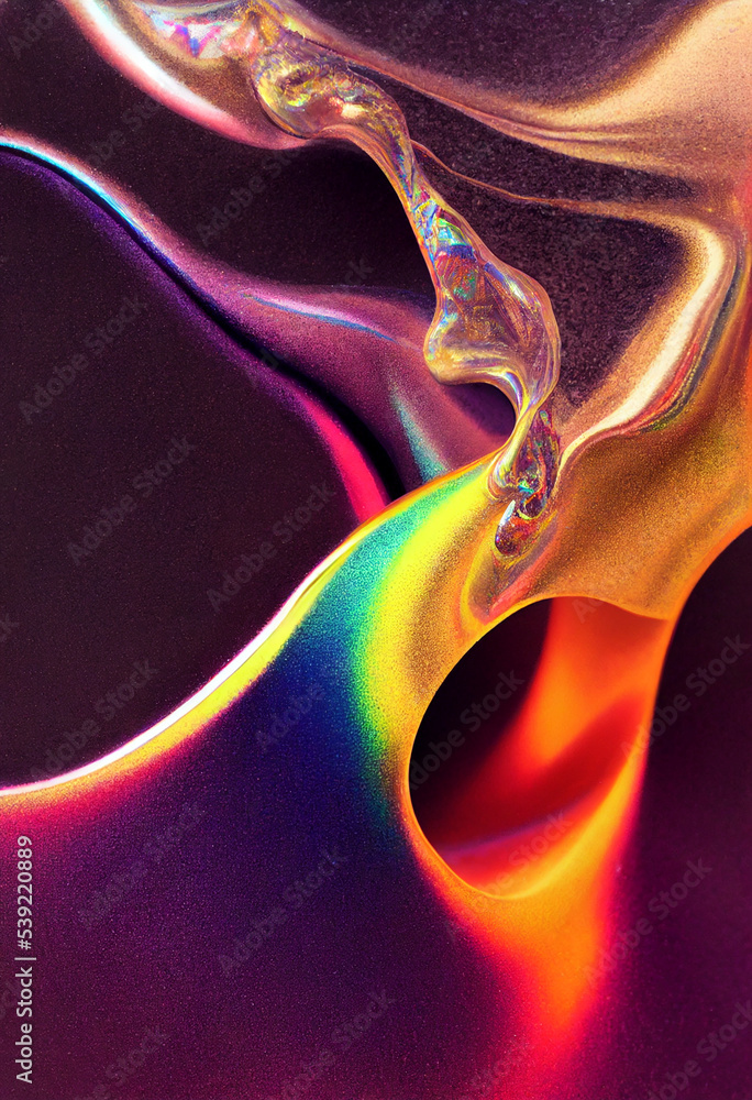 Poster modern colorful flow poster. wave liquid shape color paint. concept design for your design project