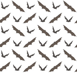 Vector seamless pattern of hand drawn sketch doodle bat isolated on white background