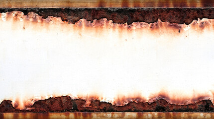 Rust of metals.Corrosive Rust on old iron white. Use as illustration for presentation. grunge...