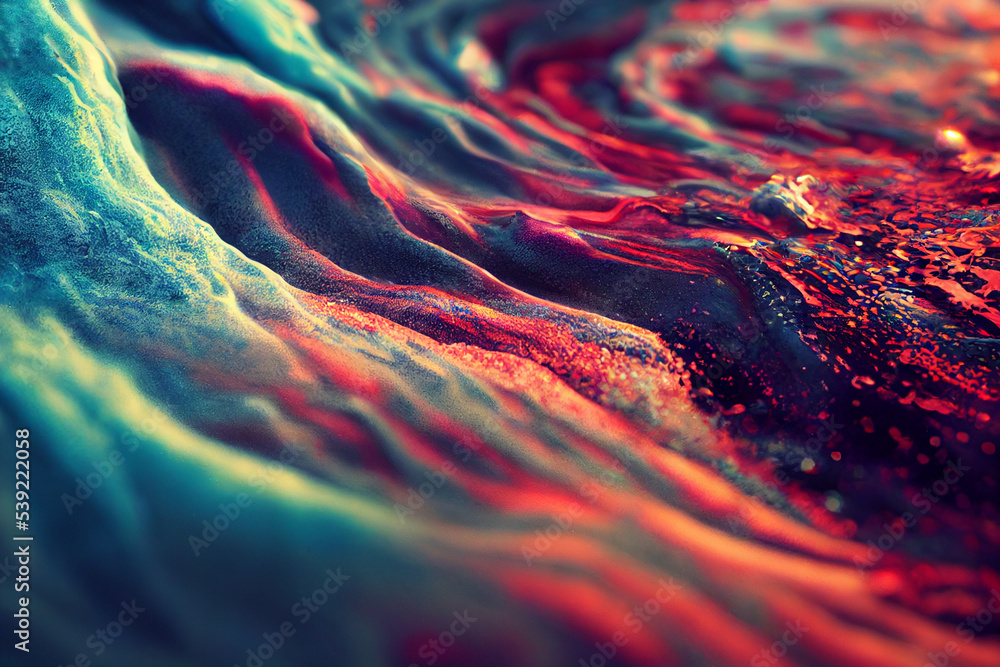 Poster minimal colorful abstract liquid movement background. close up macro concept. super texture twirls